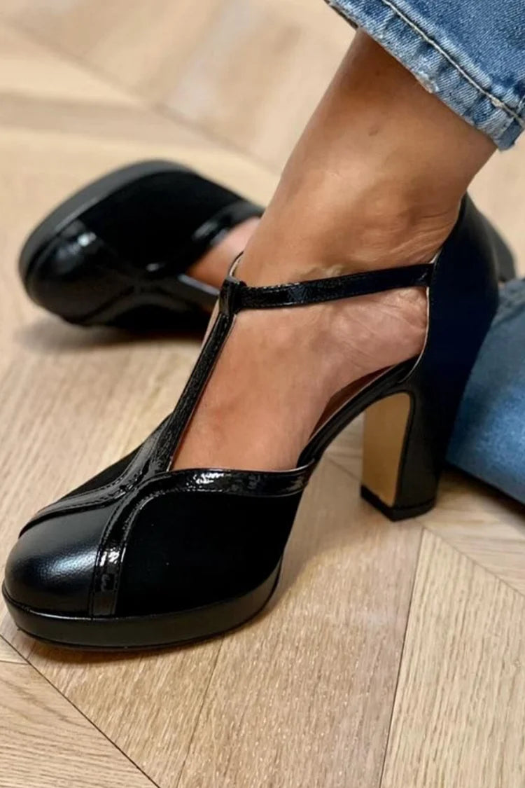 Caoimhe - High Heels with T-Strap and Platform