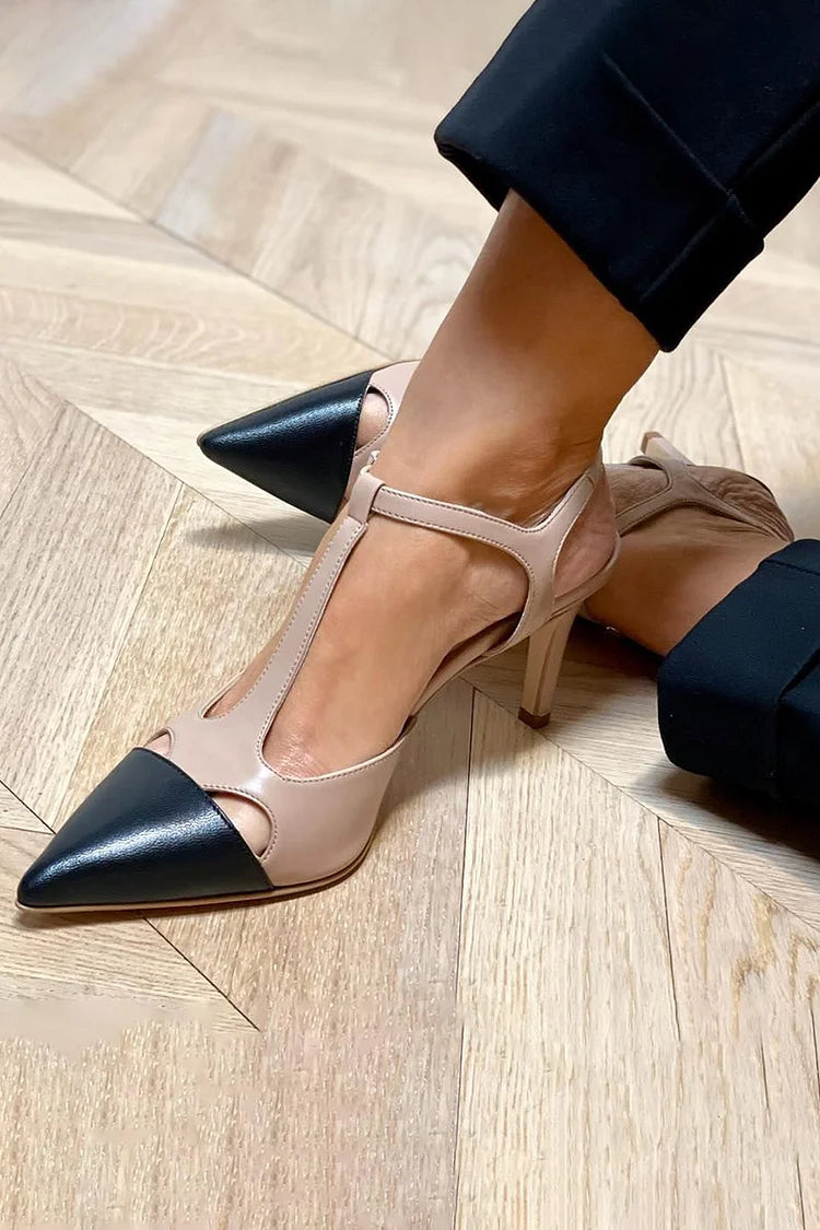 Sorcha - Two-Tone Pumps with Strap