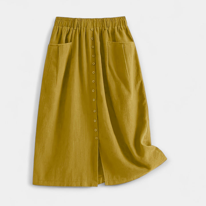 Midi Skirt with Vintage Print