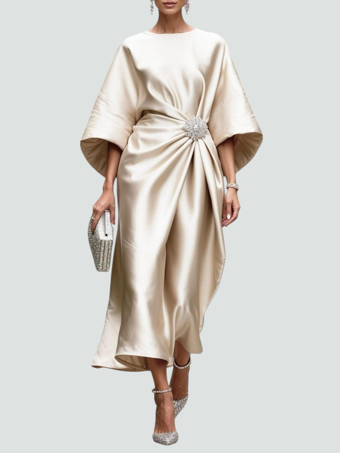 SIOBHÁN | Long Evening Dress with Luxurious Details and Timeless Elegance