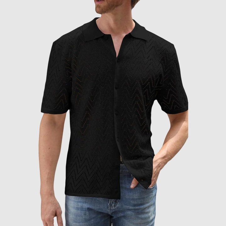 Conor – Knit Shirt with Zigzag Pattern