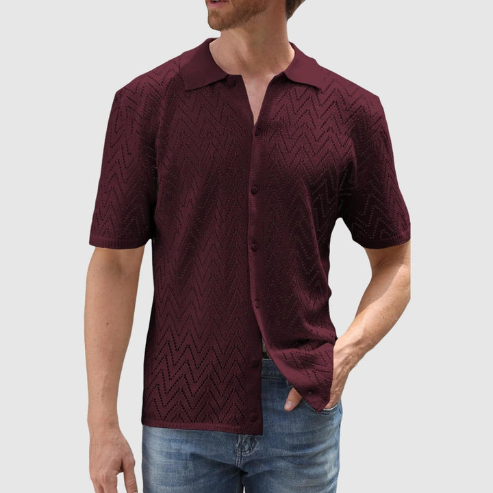 Conor – Knit Shirt with Zigzag Pattern
