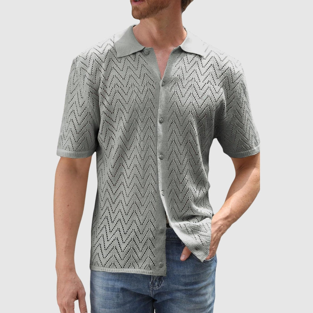 Conor – Knit Shirt with Zigzag Pattern