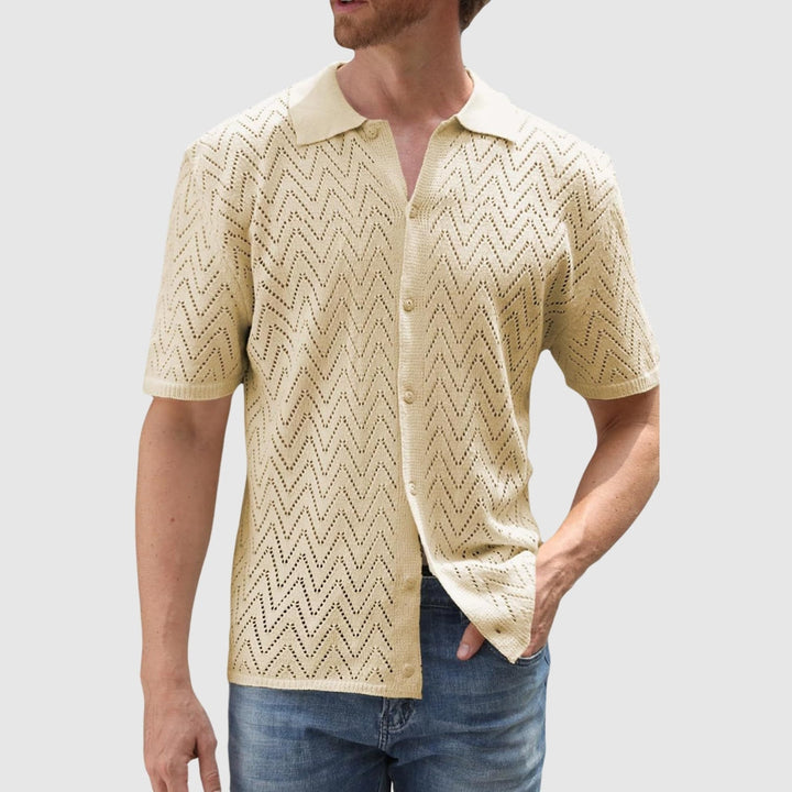 Conor – Knit Shirt with Zigzag Pattern
