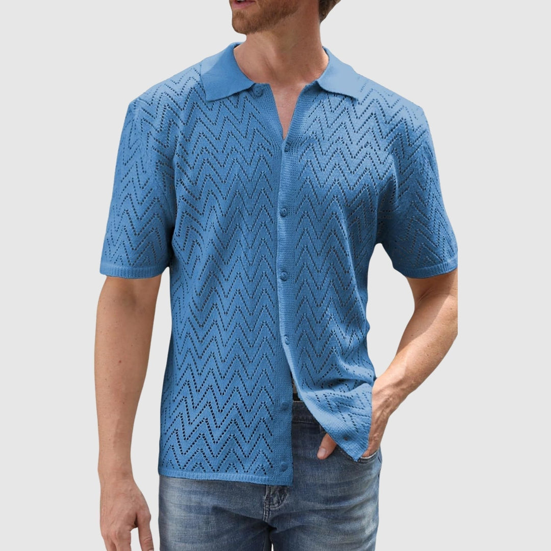 Conor – Knit Shirt with Zigzag Pattern