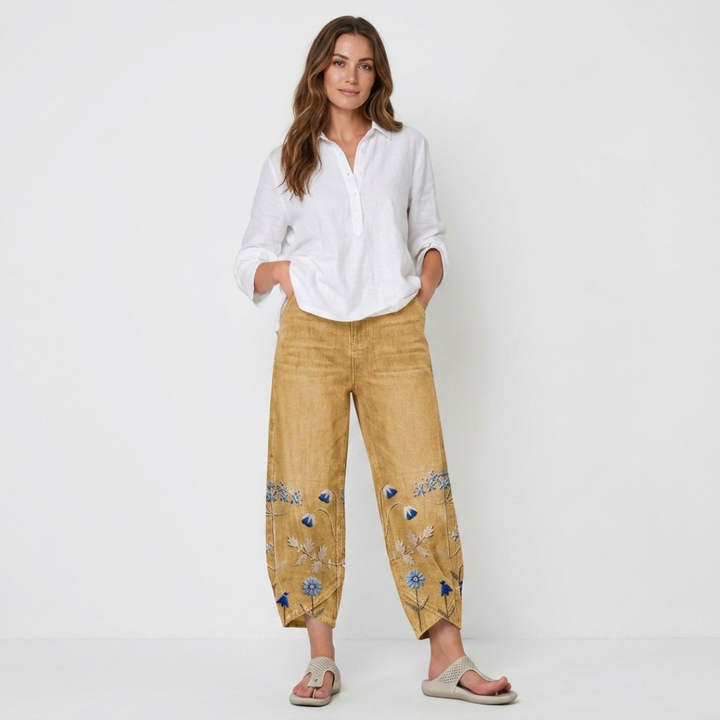 Felicia - Relaxed pants with embroidery