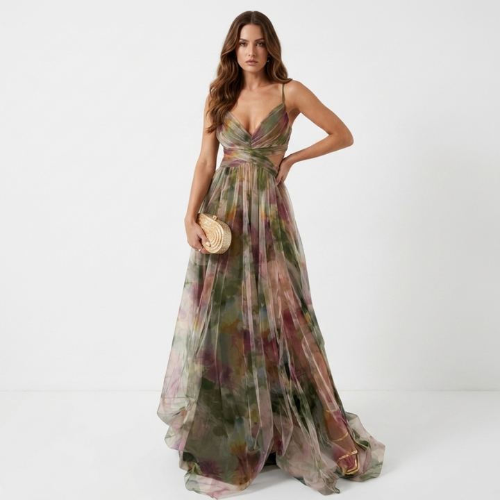 Saoirse - Long Dress with Floral Print