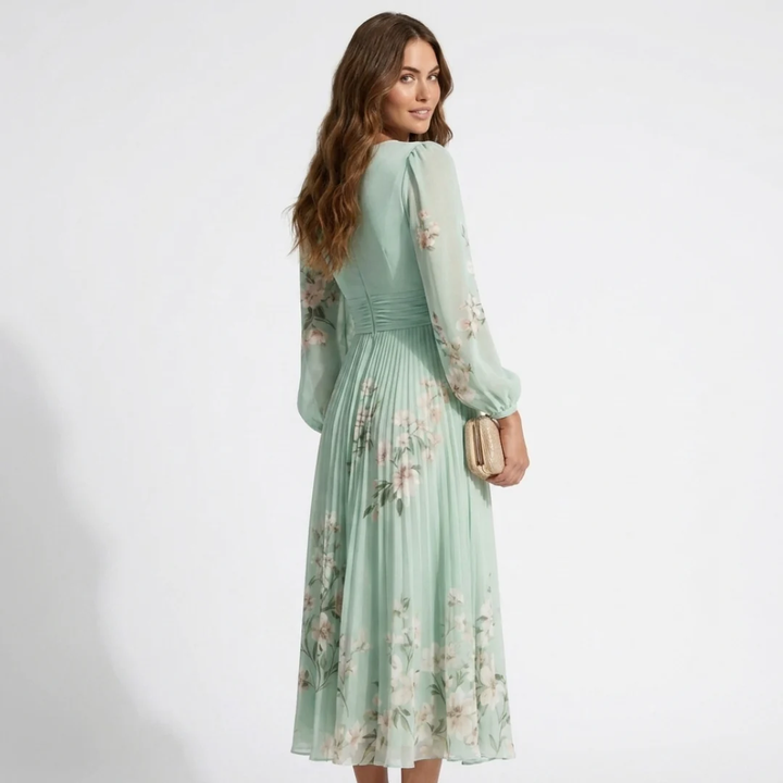 Vilhelmine – Floral Midi Dress with Spring Elegance