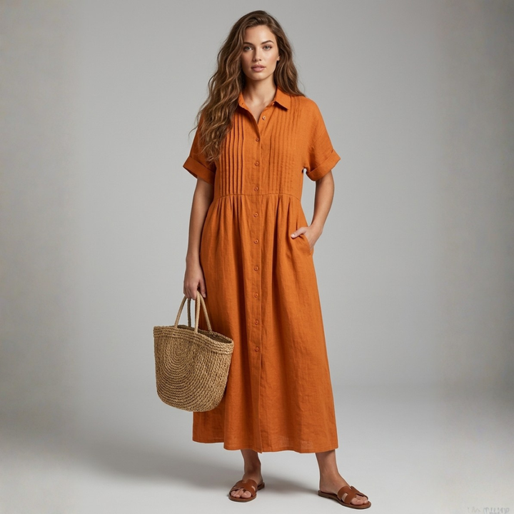 Róisín - Shirt Dress in Light Cotton