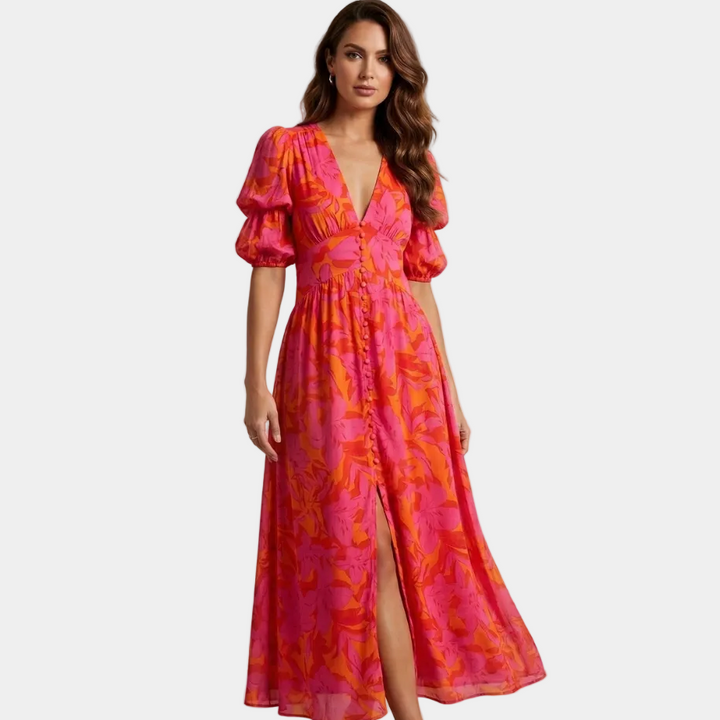 Clodagh - Maxi Dress with Deep Neckline