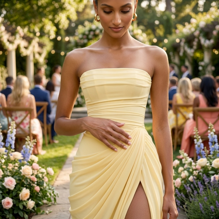 Nuala – Gala Maxi Dress with Corset and Refined Draping