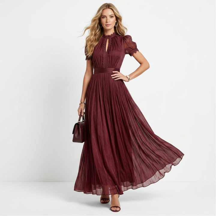 Nuala - Long Dress with Deep Neckline