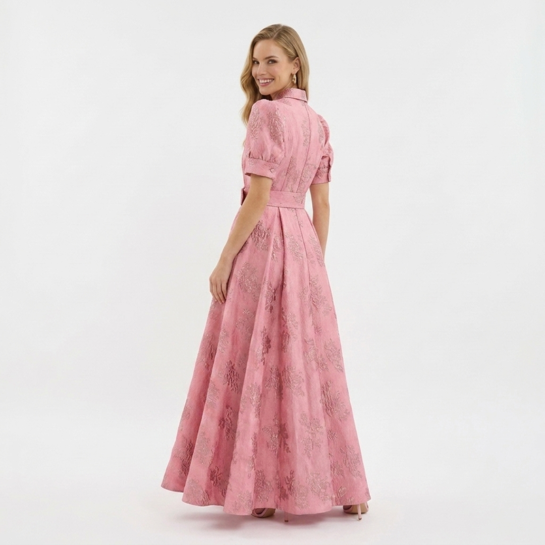 Elise - Puff sleeve dress with short sleeves