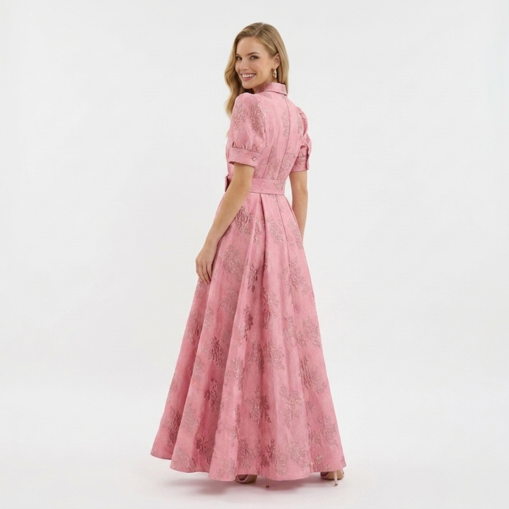 Elise - Puff sleeve dress with short sleeves