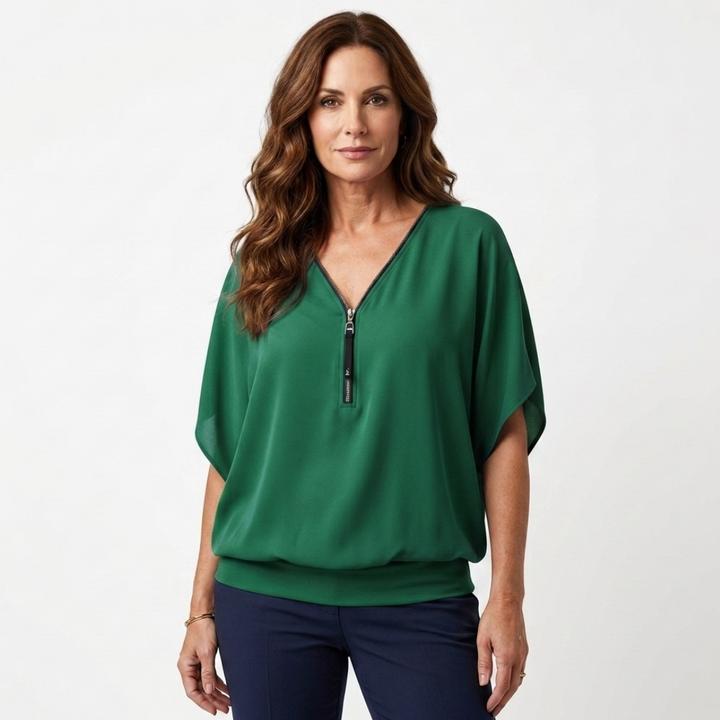 Róisín - Zip-Up Blouse