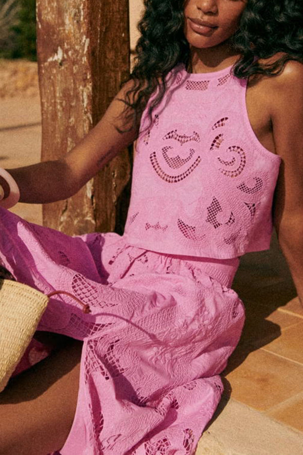 Caoimhe | Pink Lace Set
