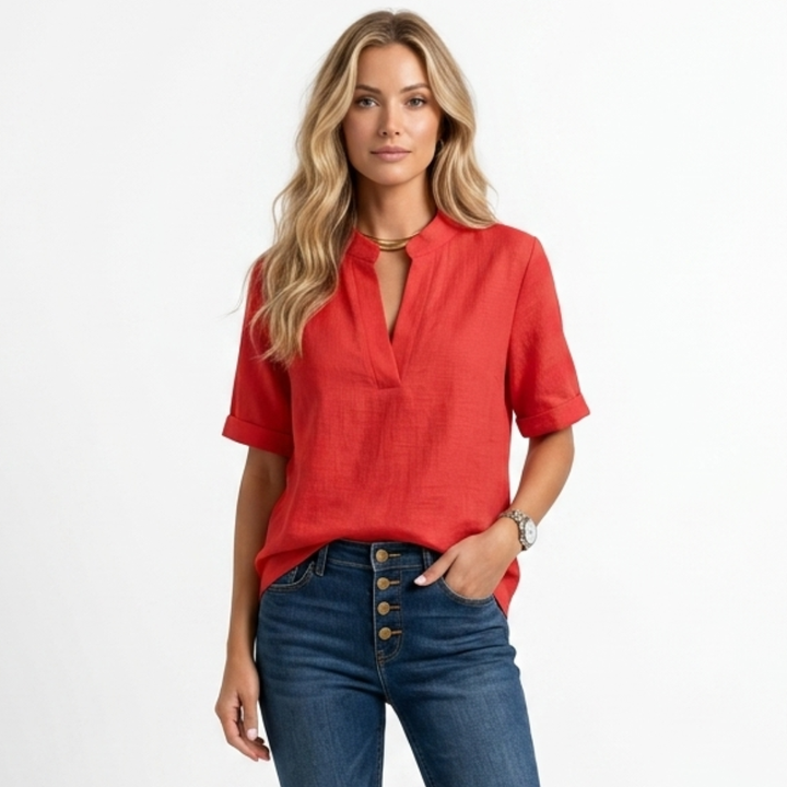 Caoimhe - Elegant V-Neck Blouse