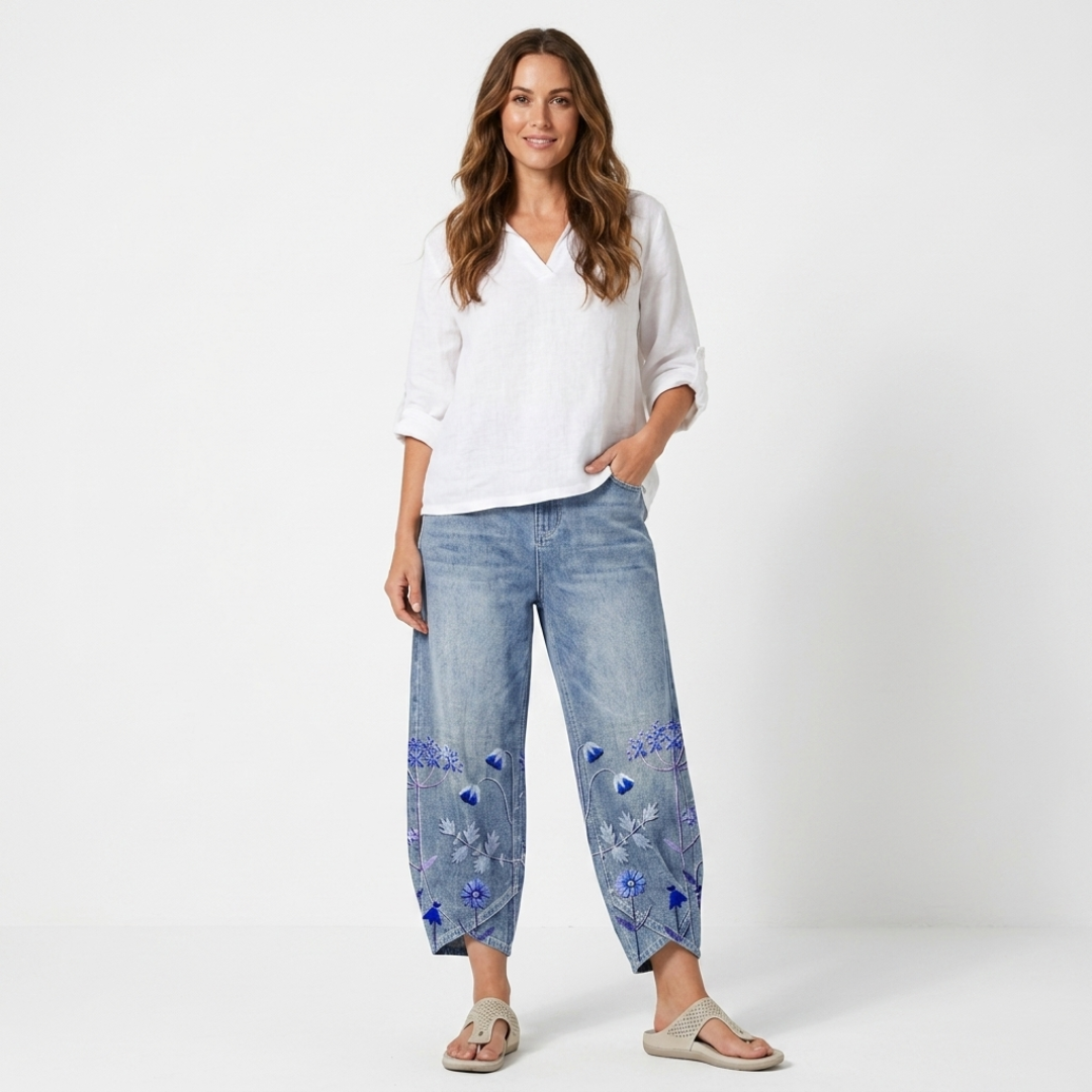 Felicia - Relaxed pants with embroidery