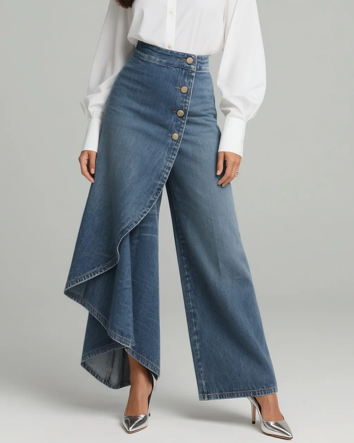 Órla™ | Denim Pants with Knot Detail