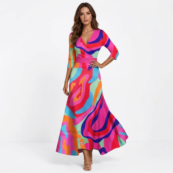 Aoife - Elegant Floral Maxi Dress