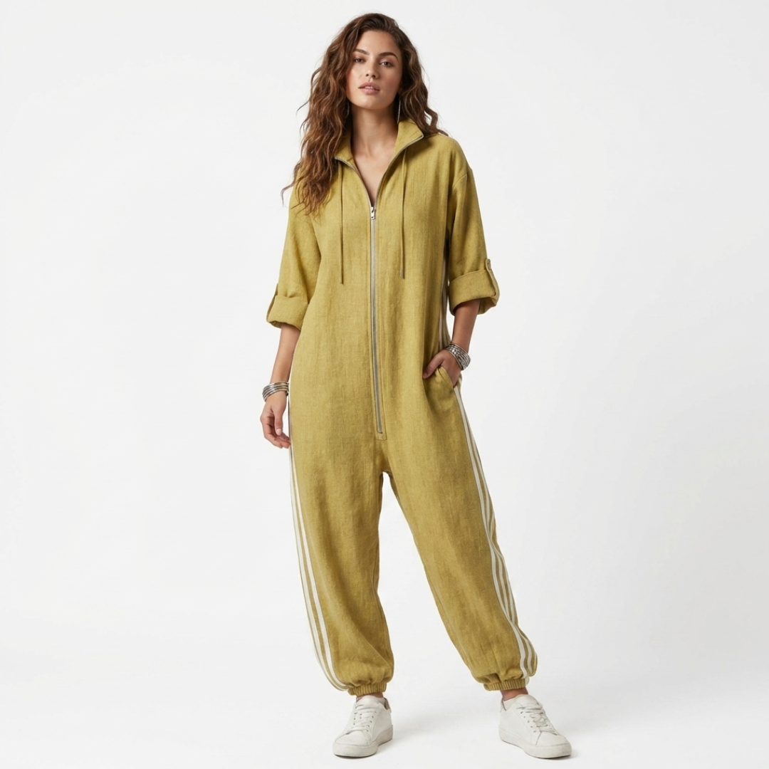 Ciara - Striped Jumpsuit in Sporty Style