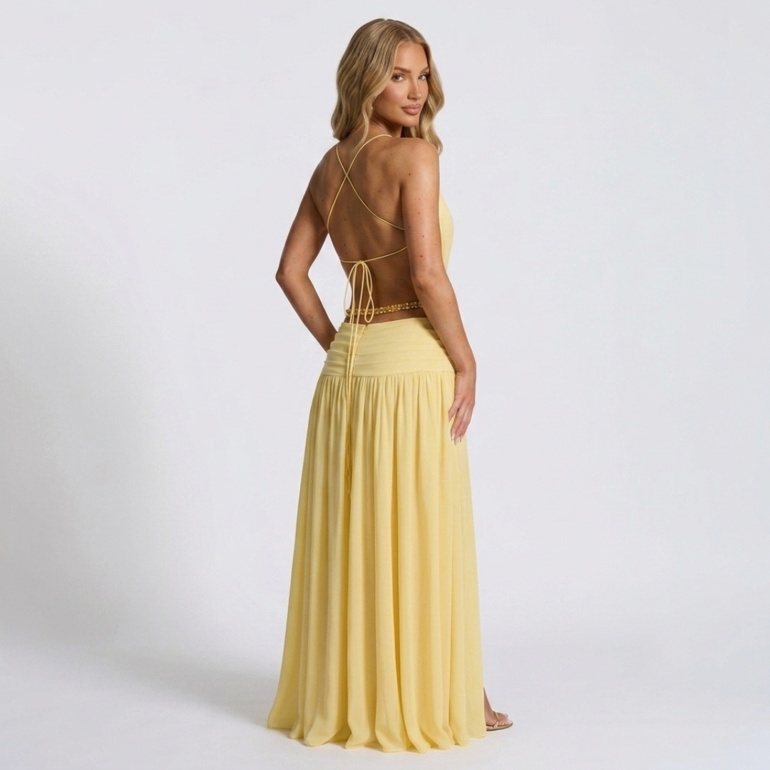 Róisín - Maxi Dress with Deep Neckline