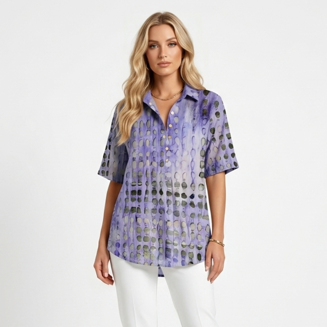 Niamh - Deep V-Neck Blouse