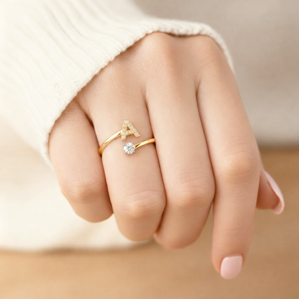 Camille - Adjustable ring with initials