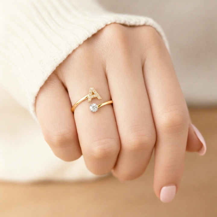 Camille - Adjustable ring with initials