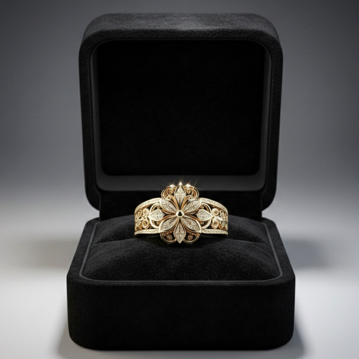 Niamh - Exotic Gold Ring with Zirconia