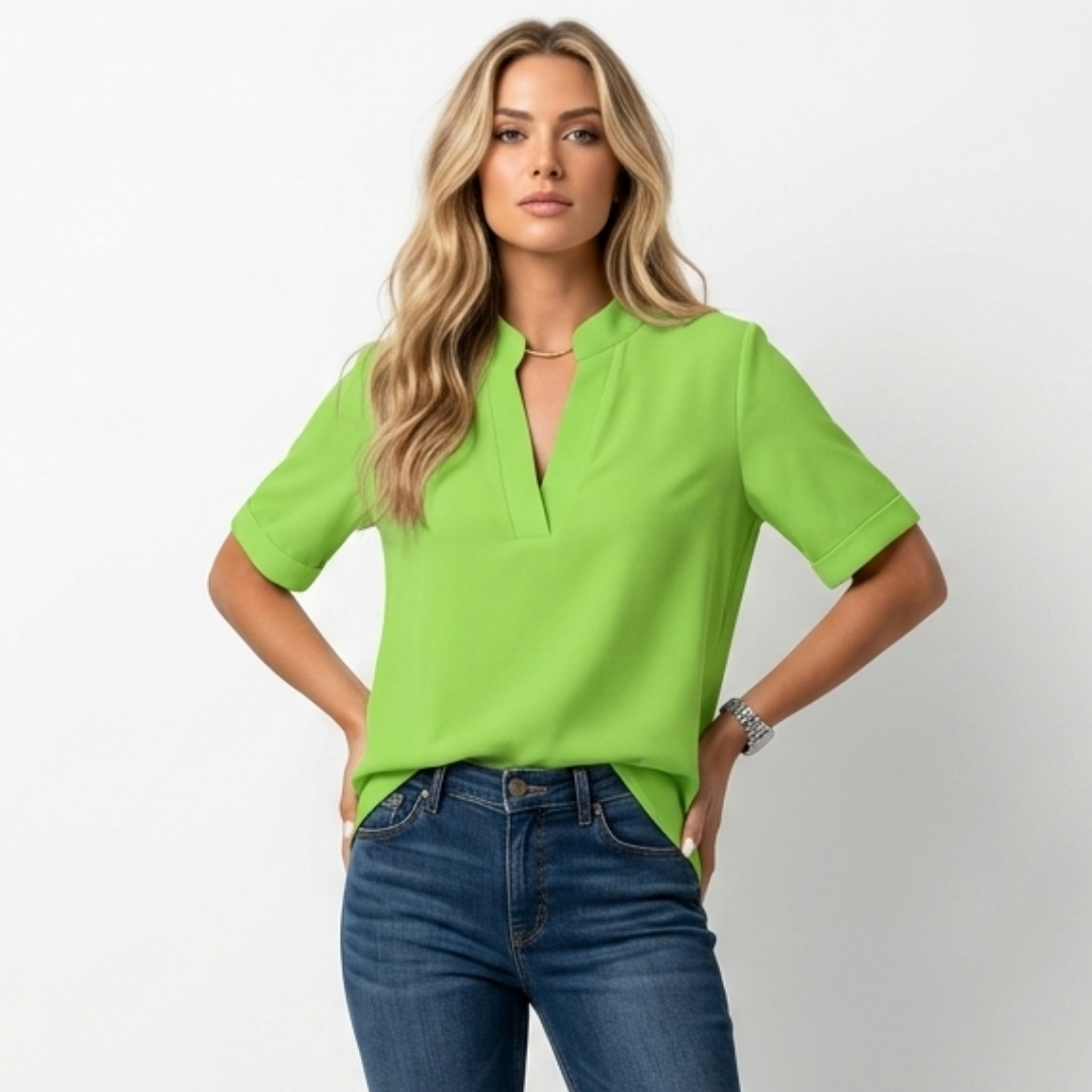 Caoimhe - Elegant V-Neck Blouse