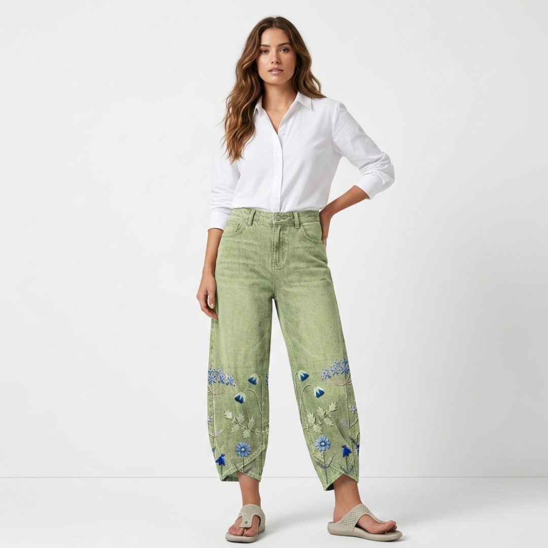 Felicia - Relaxed pants with embroidery