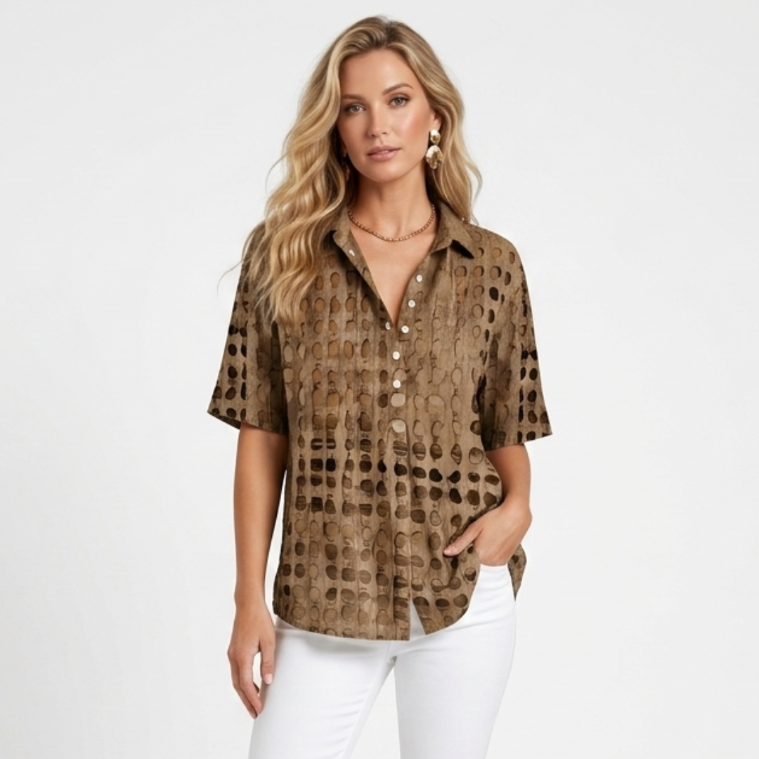Niamh - Deep V-Neck Blouse