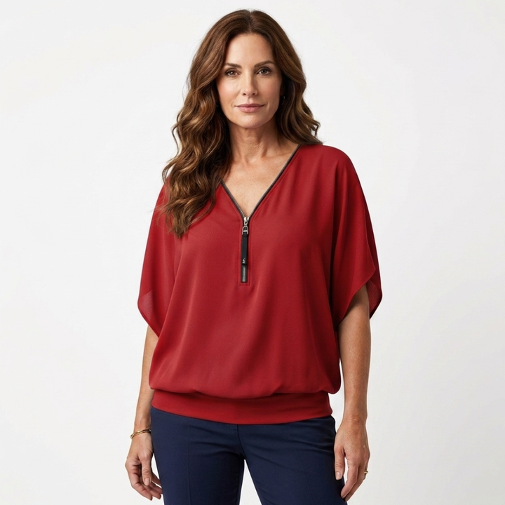 Róisín - Zip-Up Blouse