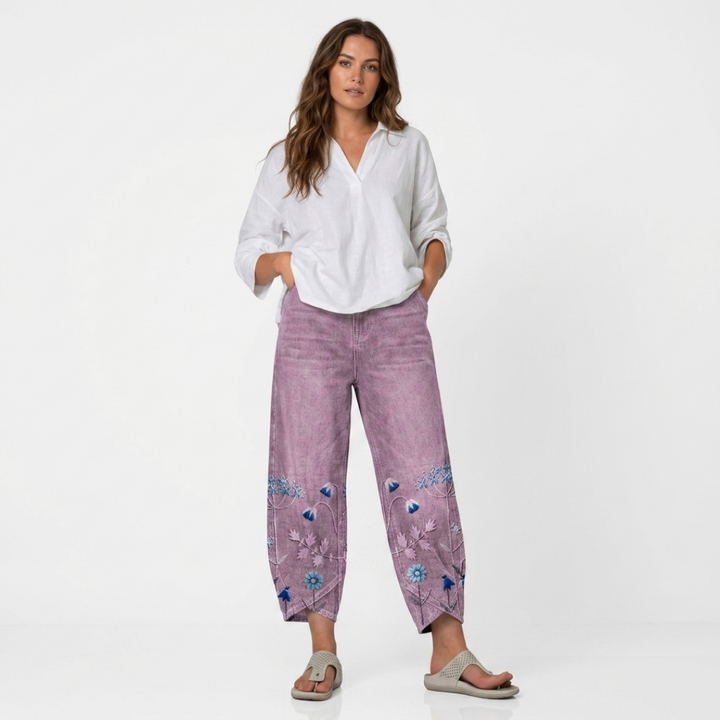 Felicia - Relaxed pants with embroidery