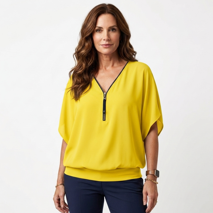 Róisín - Zip-Up Blouse