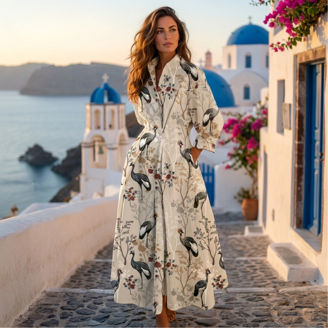 Linnea - Elegant Cotton Dress with Collar