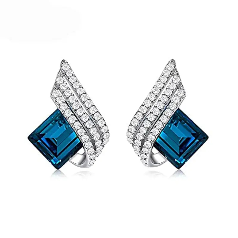 Marlene – Jewellery set with square sapphire