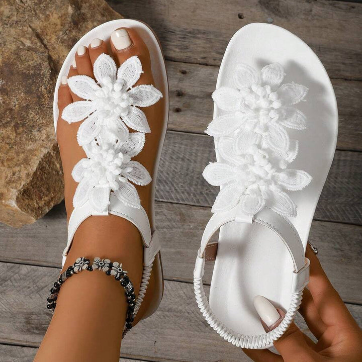 Órla - Orthopedic Sandals with Floral Appliqués