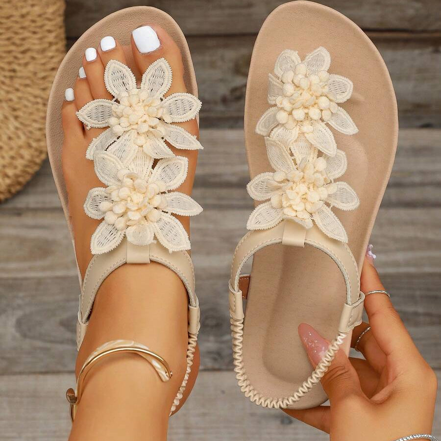 Órla - Orthopedic Sandals with Floral Appliqués