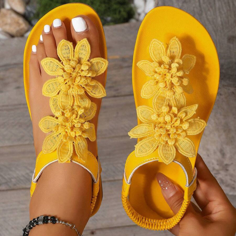 Órla - Orthopedic Sandals with Floral Appliqués