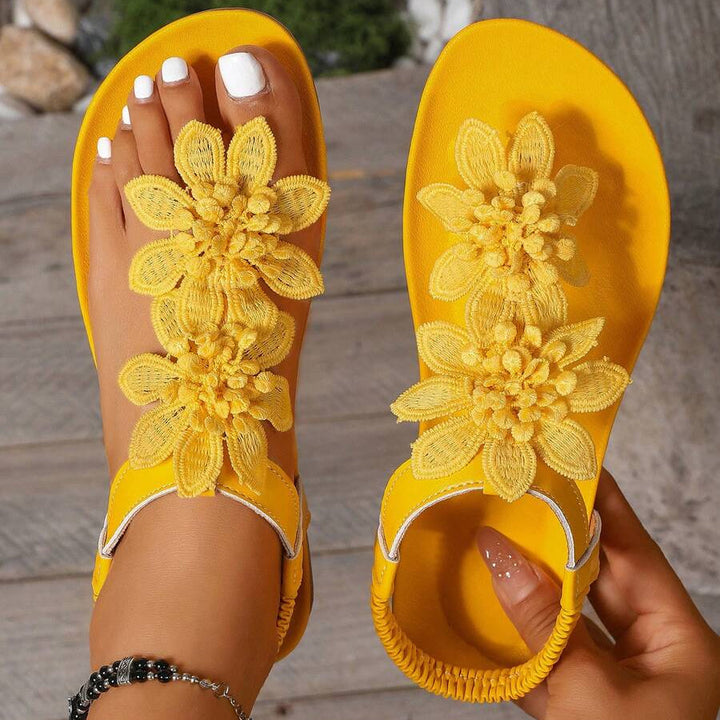 Órla - Orthopedic Sandals with Floral Appliqués