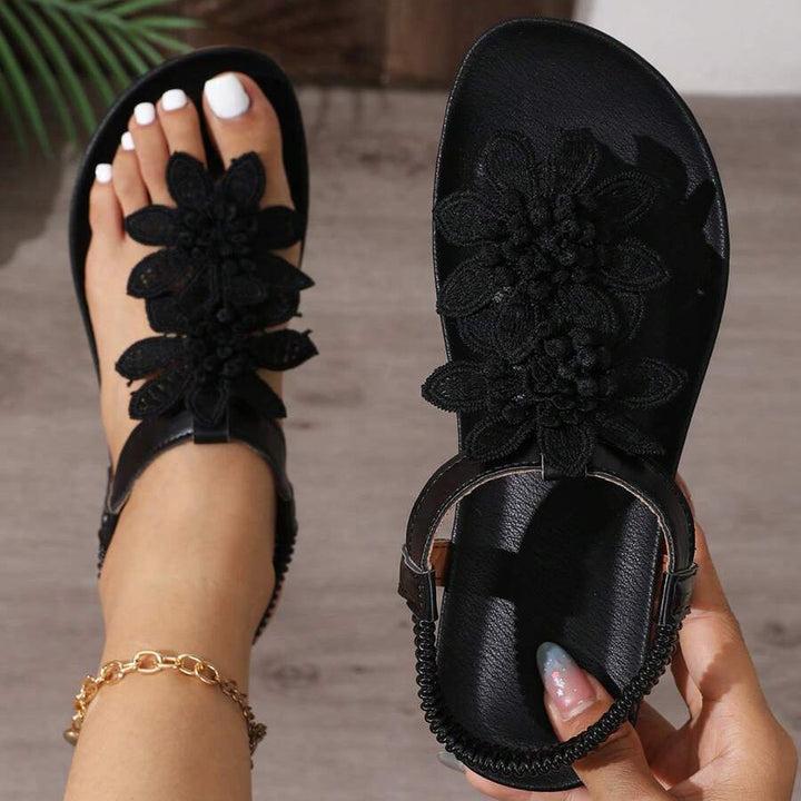 Órla - Orthopedic Sandals with Floral Appliqués