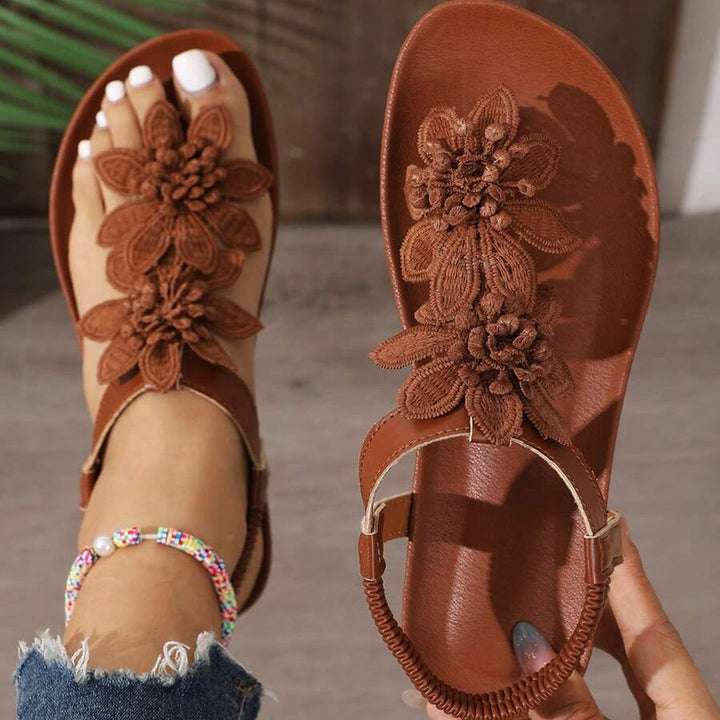 Órla - Orthopedic Sandals with Floral Appliqués