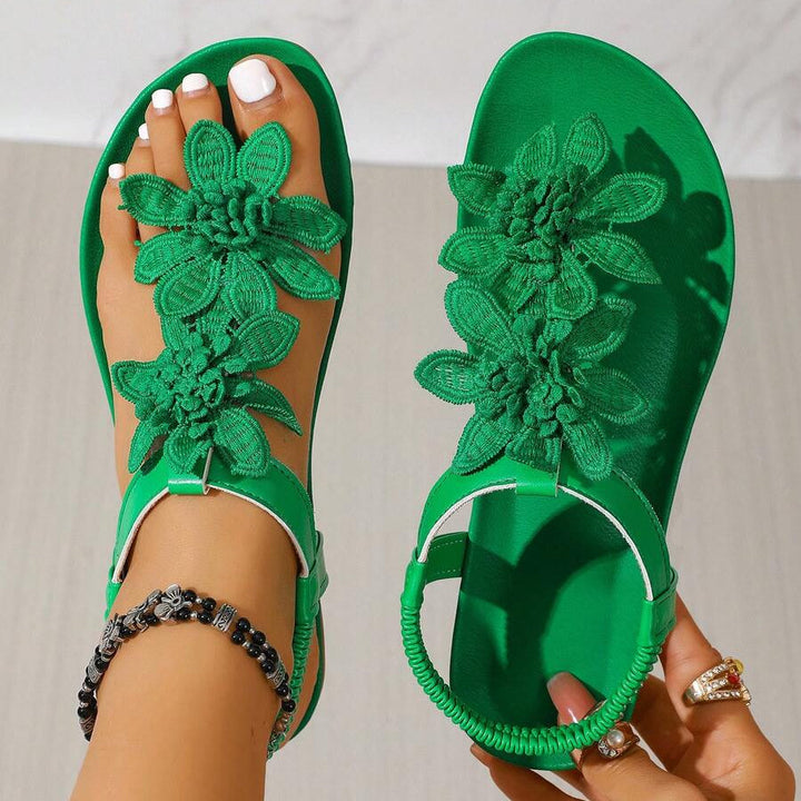 Órla - Orthopedic Sandals with Floral Appliqués