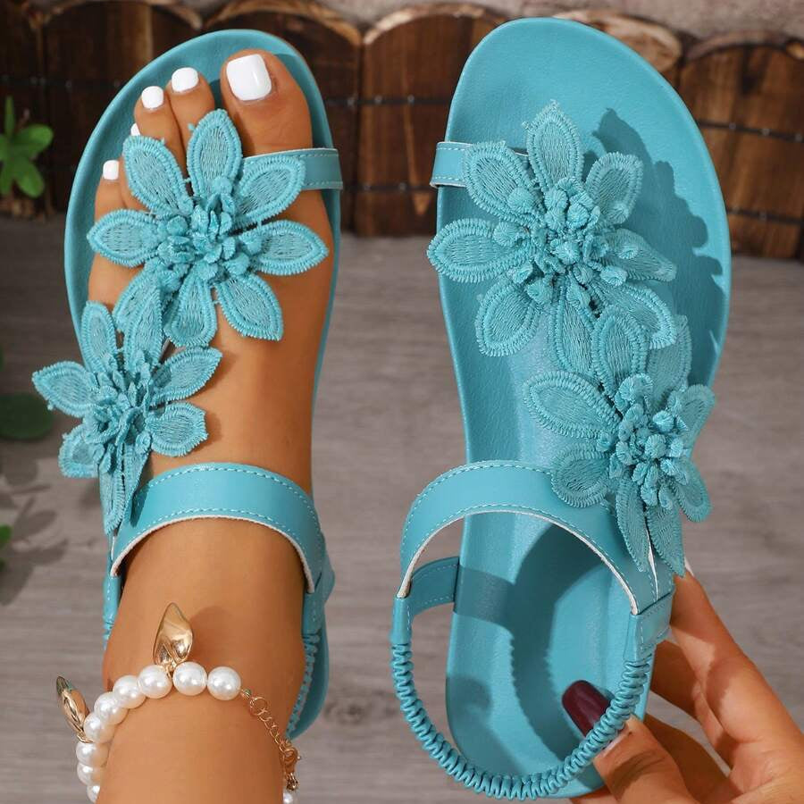 Órla - Orthopedic Sandals with Floral Appliqués
