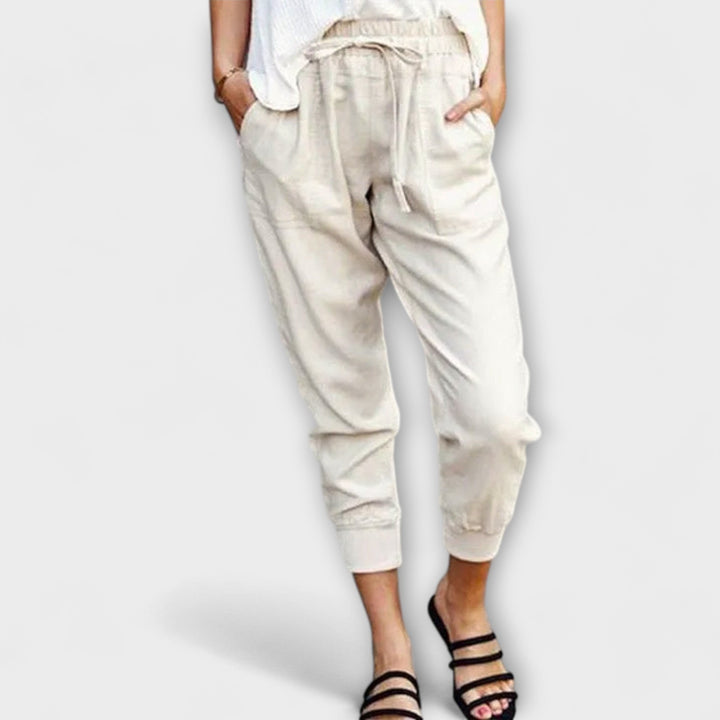 Lærke – Lightweight linen trousers with cotton blend