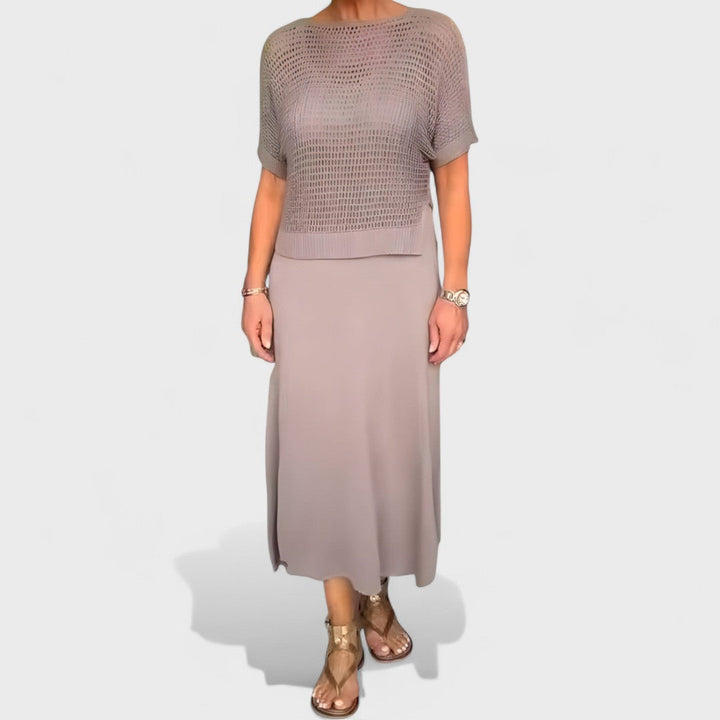 Clara – Summer dress with knitted top