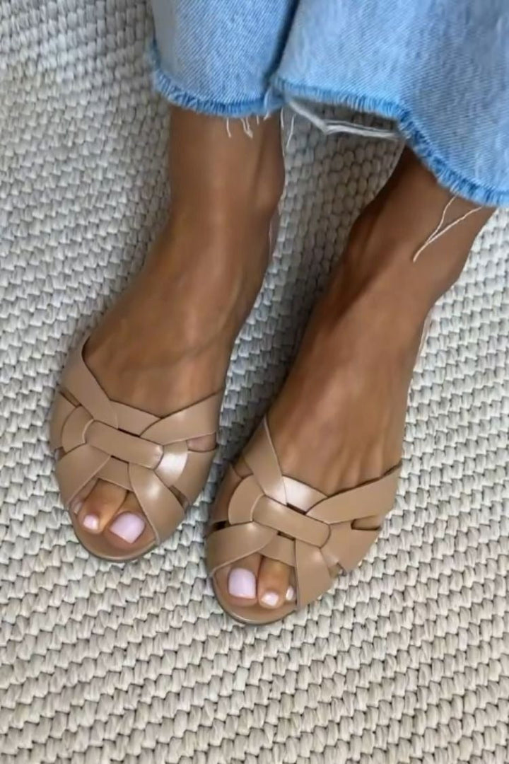 Serine | Braided sandals Natural