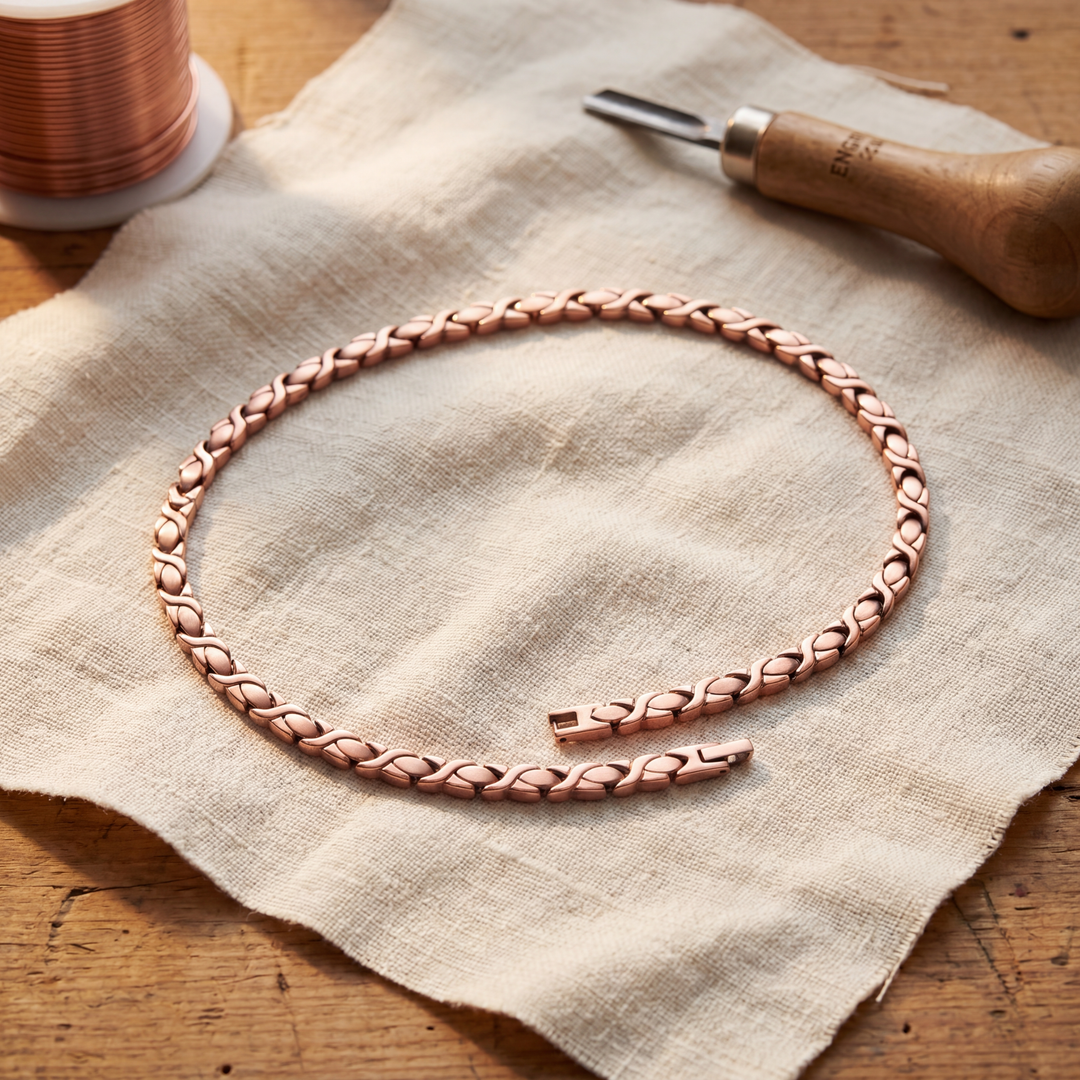 Copper necklace with cedar wood Alorin